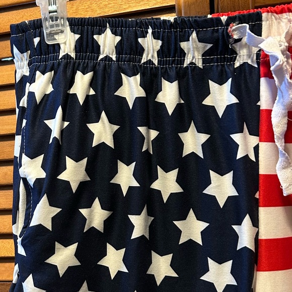 Kinnly Red, White and Blue Stars and Stripes Sleep Shorts - Picture 5 of 12